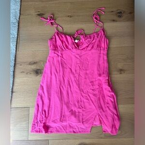 Garage Mini Dress Hot Pink